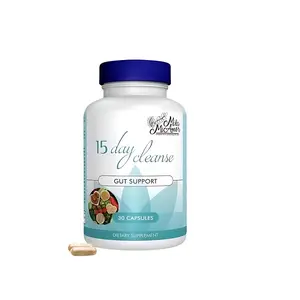 Mila McAnner 15 Day Cleanse Gut and Colon Support Caffeine Free Advanced Formula with Senna Cascara Sagrada Psyllium Husk Non-GMO Probiotics 30 Capsules