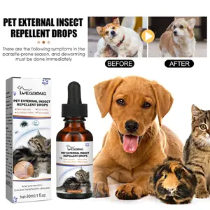 Yegbong Pet in Vitro Insect Repellent Drops Dogs and Cats Cleaning and Removing Lice Tick Flea Drops