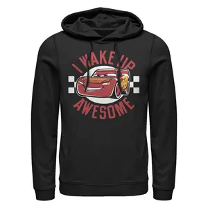 Men's Cars Lightning McQueen Wake Up Awesome Pull Over Hoodie
