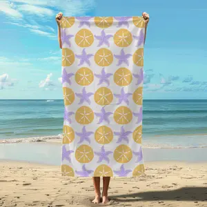 Coastal Beach Towel Starfish Sand Dollar Ocean Lover