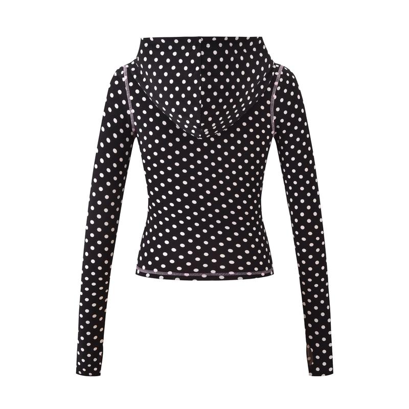 BLARE HOODIE - BLACK POLKA DOT