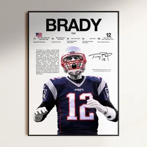 Tom Brady Poster, Wall Print, Football Print, Poster Print, Sports Decor, Tampa Bay Buccaneers Poster, Football Gift