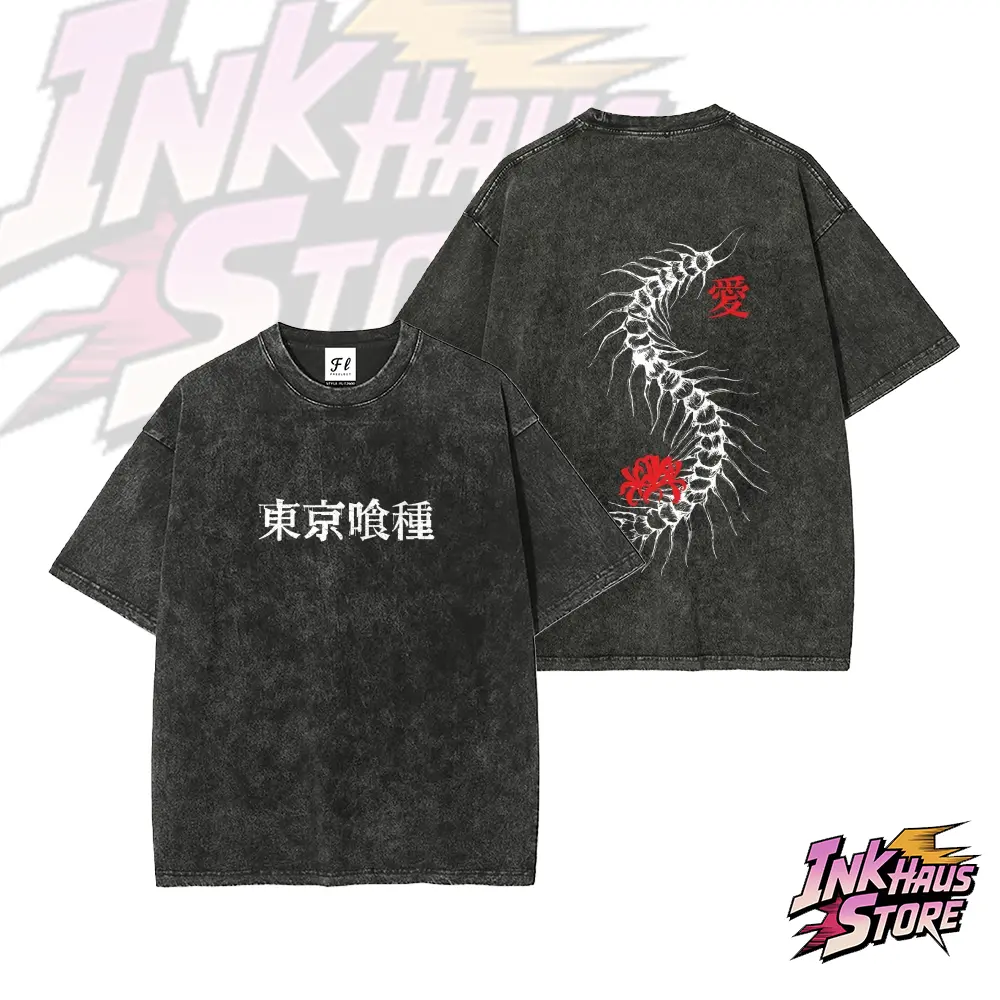 Ken Kaneki, Tokyo Ghoul--Short Sleeve Cotton Unisex Retro wash Tee