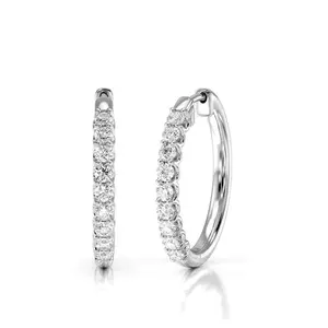 Diamond Hoop Earrings