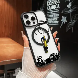 Aesthetic Magnetic Compatible Case for iPhone 17 Pro Max / 16 / 15 Pro Max / 15 / 14 / 13 / 12 / 11 / XS / XR – Chibi Caroline Print | Shockproof Silicone Lightweight Scratch-Resistant Protection