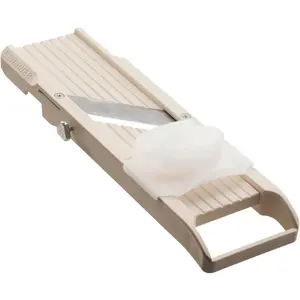 Mandoline Slicer with 4 Blades, Japanese Stainless, BPA Free, 12.75 x 3.625-Inches, Beige