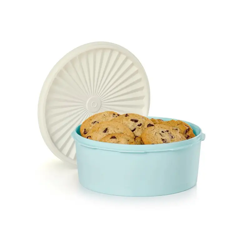 Vintage Servalier Stacking Canister - Plastic Container with Lid for Cookies and Baked Goods Stackable Airtight Kitchen by Tupperware