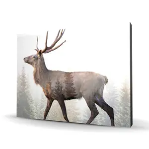 Begin Home Decor C1RC364832WNVN 36 x 48 in. Large Plume Roe Deer - Scandinavian Canvas Home Decor