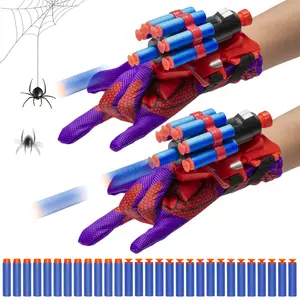 Web Shooters Toy for Kids 2 Pack, Toy for 3 4 5 6 7 8 Year Old Boy, Web Slinger Boy Toys with Spider Glove Launcher, Toys for Boys 4-6, Birthday Gifts for Boys 6-8, Red