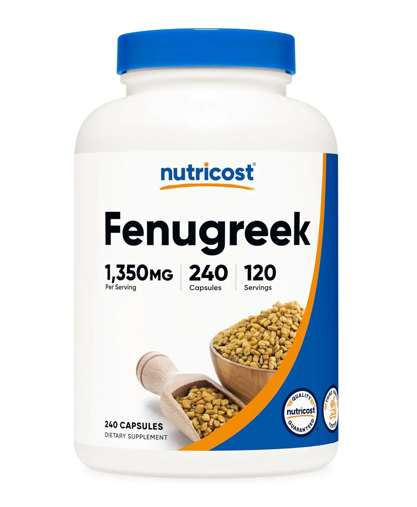 Nutricost Fenugreek Seed 1350mg, 240 Capsules, Gluten Free, GMO-Free | 675mg Per Capsule Healthcare