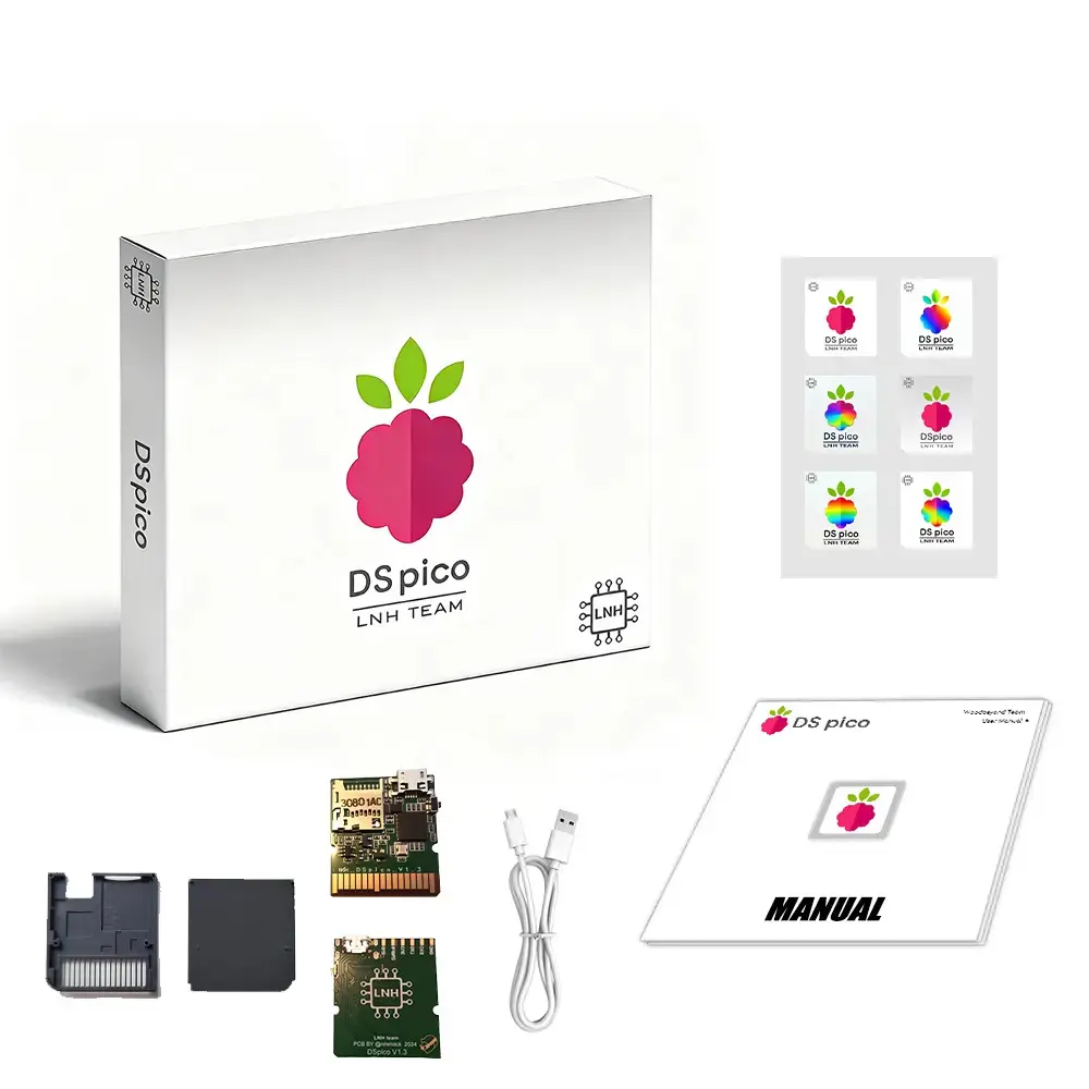 DSPico DS Flash Cart / DS Flash Card (R4 Upgrade) for Nintendo DS & DSi – Includes 8GB Micro SD – LNH Team Open-Source Design, RP2040 MCU Powered, Dual Power, 6MB/s SD Read, DS Mode & Pico Launcher Support