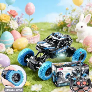 Scale RC Off-Road Truck, Remote Control Rock Crawler with Rubber Tires, Easter Gift for Kids & Adults, All-Terrain RC Car for Outdoor Play