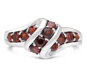 Ariva Sterling Silver Garnet Ellie Ring