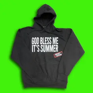 God Bless Me It’s Summer Hoodie – Funny Graphic Hoodie, Jersey Shore Vibes, Unisex Pullover, Meme Sweatshirt, TikTok Trend, Summer Night Layer, Beach Bonfire Ready