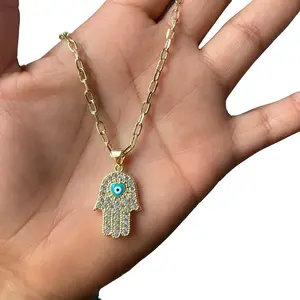 The Hamsa Hand Necklace, Universal Protection, Power, and Strength Charm