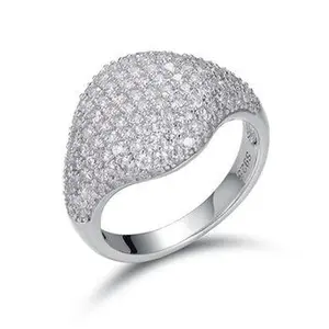 【#R63 Live2 】Authentic 925 Sterling Silver Sparkling  Rings for Women Men Engagement Jewelry Anniversary Iced Out Unisex