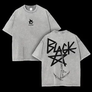 valentine shirts  Retro Vintage Blackstar X Chain Scythe - Soul Eater Anime Double Printed  Washed T-Shirt Unisex Mineral Anime Manga Wash Heavy Cotton T-shirt, Gift For Anime Fan Lover