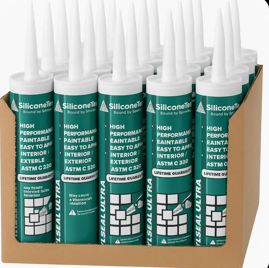 Acrylic Seal Ultra High Performance Paintable Acrylic Latex Caulk, Interior Exterior Use, White, 10.14 fl oz, ASTM C920 Certified