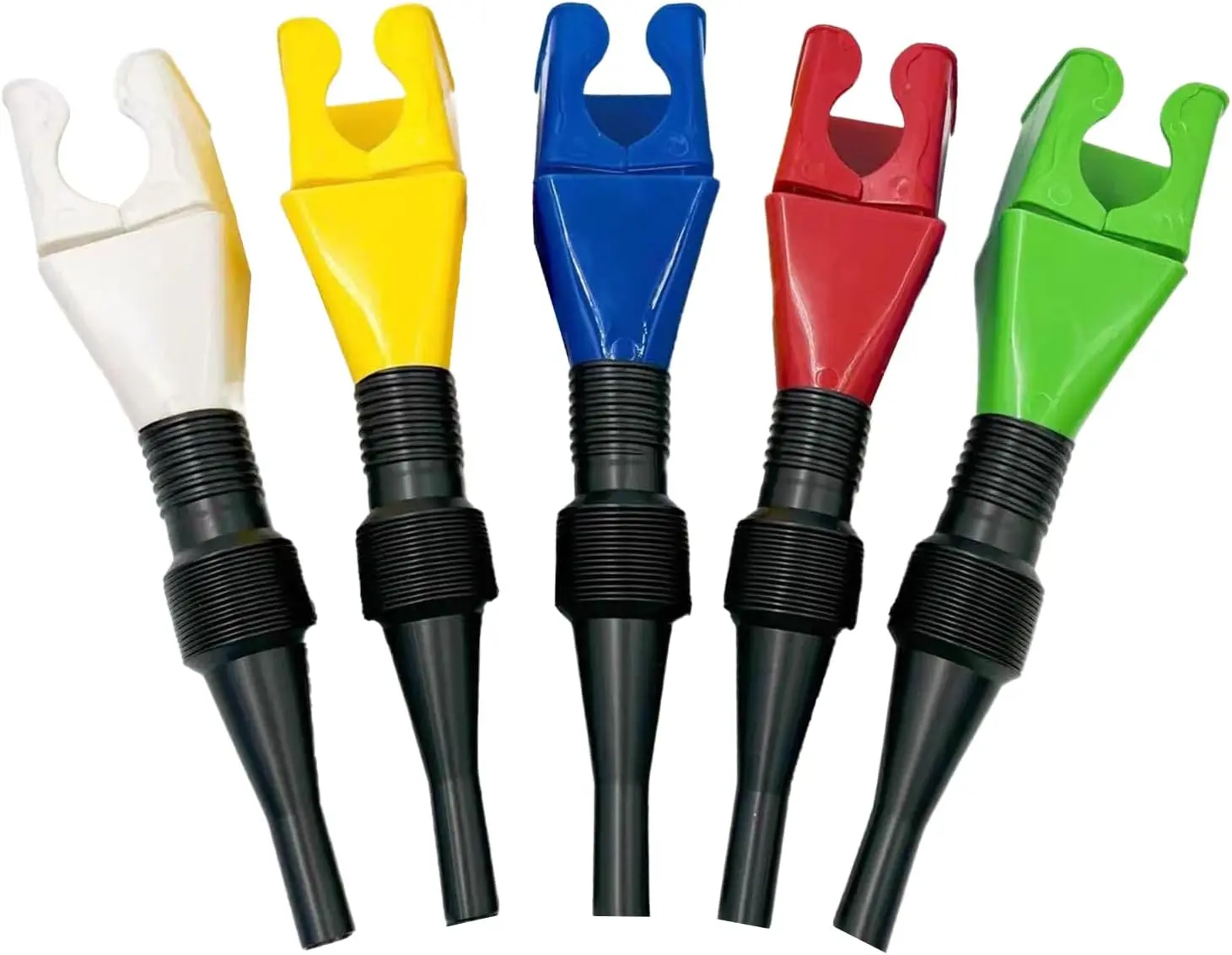 Flexible   Funnel, Retractable Plastic Automotive Oil Exchange Funnels, Foldable Clasp Gasoline Funnels, Universal Draining Tool for  and  (5PCS)