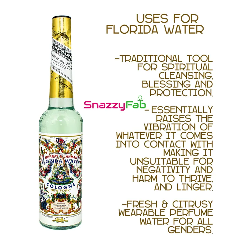 Florida Water Cologne 7.5 fl oz Agua de Florida spiritual cleanse, refreshing fragrance cologne, Florida water cologne Spiritual cologne dlo Florida parfum Florida