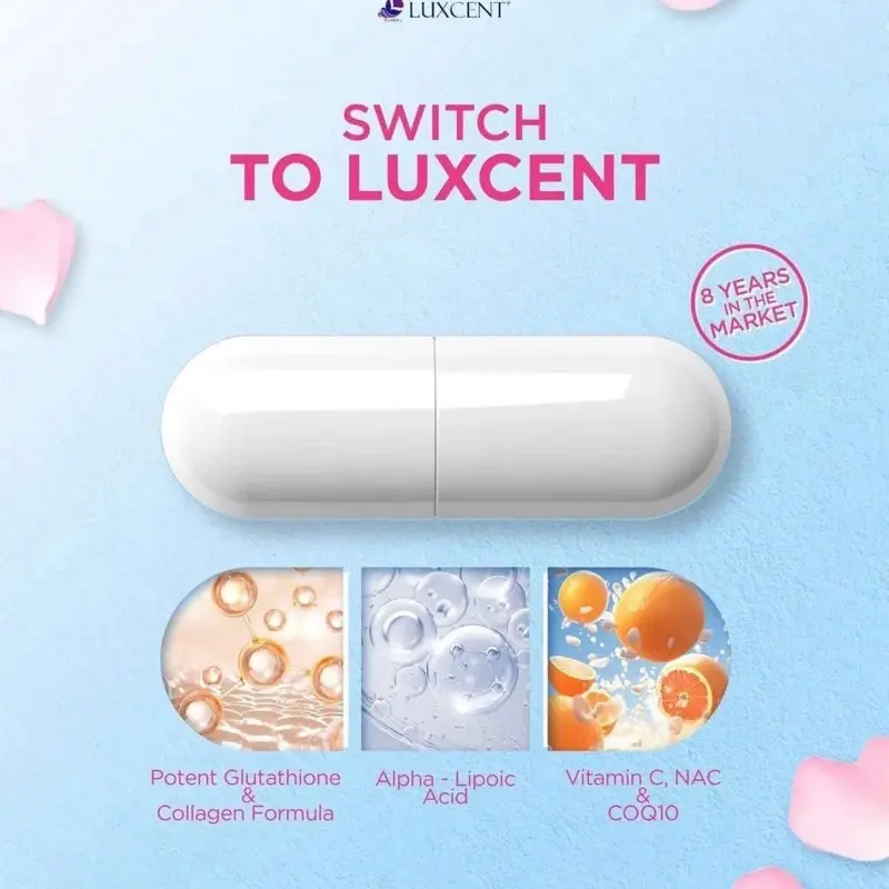 LUXCENT L-GLUTATHIONE PLUS MARINE COLLAGEN 1800mg | 60 Capsules | Potent Glutathione & Collagen Formula with Alpha-Lipoic Acid, Vitamin C, NAC, CoQ10 | Supports Skin Health, Detoxification & Immune System - TikTok Shop LUXCENT L-GLUTATHIONE PLUS MARINE COLLAGEN 1800mg | 60 Capsules | Potent Glutathione & Collagen Formula with Alpha-Lipoic Acid, Vitamin C, NAC, CoQ10 | Supports Skin Health, Detoxification & Immune System - TikTok Shop
