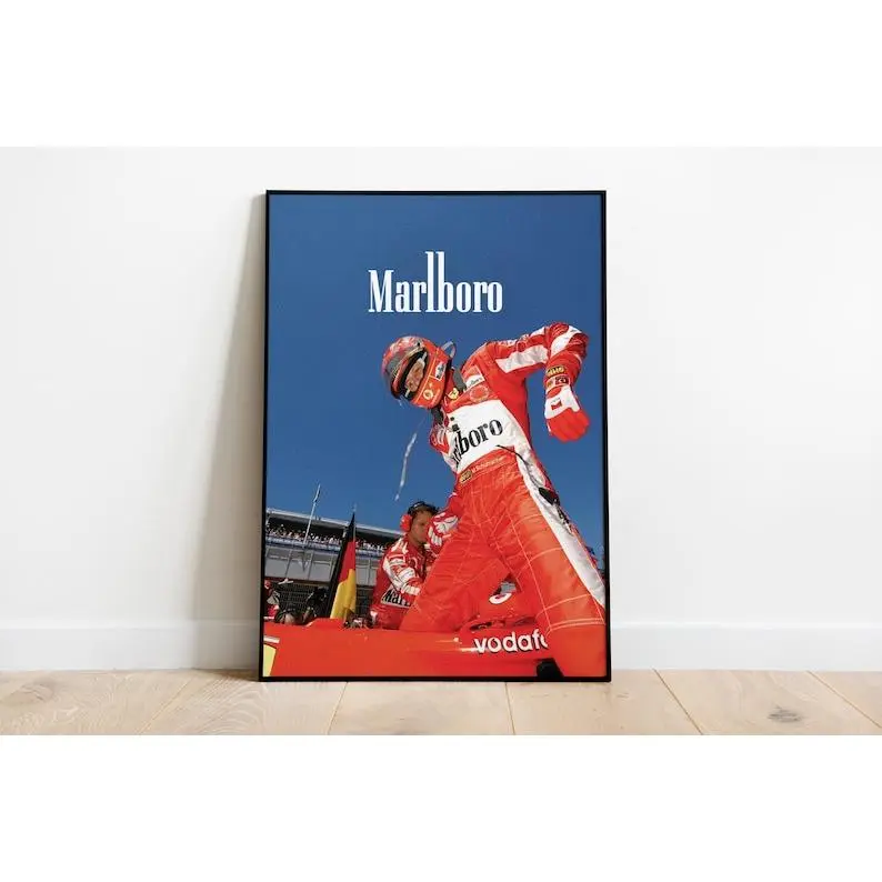 Vintage F1 Michael Schumacher Marlboro Poster (Part I) | Vintage F1 | Poster Print | Cool Wall Art (No Frame)
