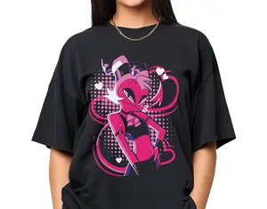 Moxxie Helluva Boss Shirt, Helluva Boss Characters Unisex T-Shirt, Helluva Boss Merch, Helluva Boss Moxxie Cotton Crewneck Sweatshirt, Helluva Boss Fan Gift