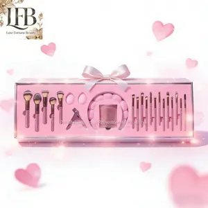 23-Piece Luxury Pro Makeup Brush Set - Golden Premium Synthetic Fibers for Flawless Finish, Gift for Makeup Artists and Enthusiasts, Ideal Gift for He Eyeshadow Foundation