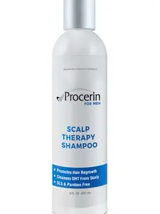 Procerin Scalp Therapy Shampoo for Men - Promotes Hair Regrowth, Cleanses DHT, SLS & Paraben Free, 8 Fl Oz, Maximum Strength Formula