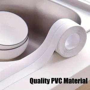 1roll Waterproof Self-Adhesive Caulk Strip Sealant Tape for Shower, Kitchen, Bathroom & Corner Sealing, Caulking Tape for Bathroom, Kitchen Sealing, Smooth Texture Finish, Durable Waterproofing