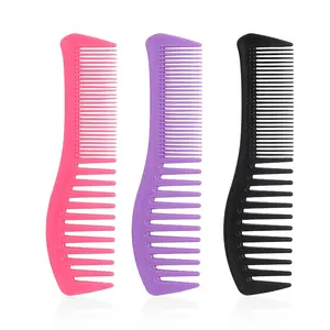 Triple Color Dual-Comb Detangling Brush, Wide Teeth Anti-Tangle Detangling Hairbrush, Fine Teeth Smooth Styling, Non-Slip Handle, Suitable for All Hair Types