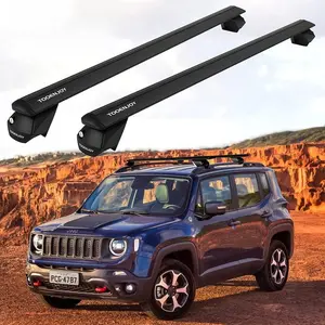 TOOENJOY 47” / 53” Aluminum Universal Roof Rack Cross Bars with Keyed Locks, Fully Assembled, Lightweight Design, 195LBS Maximum Capacity Adjustable Universal Aluminum Roof Rack