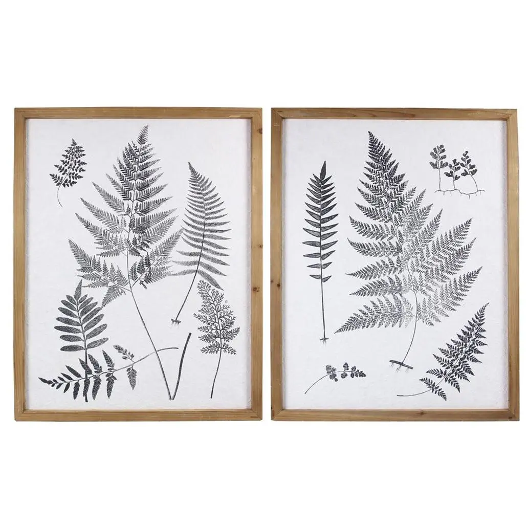 Young's Wood Framed Wall Botanical Art on Paper, Set of 2 Young's Wood Framed Wall Botanical Art on Paper, Set of 2