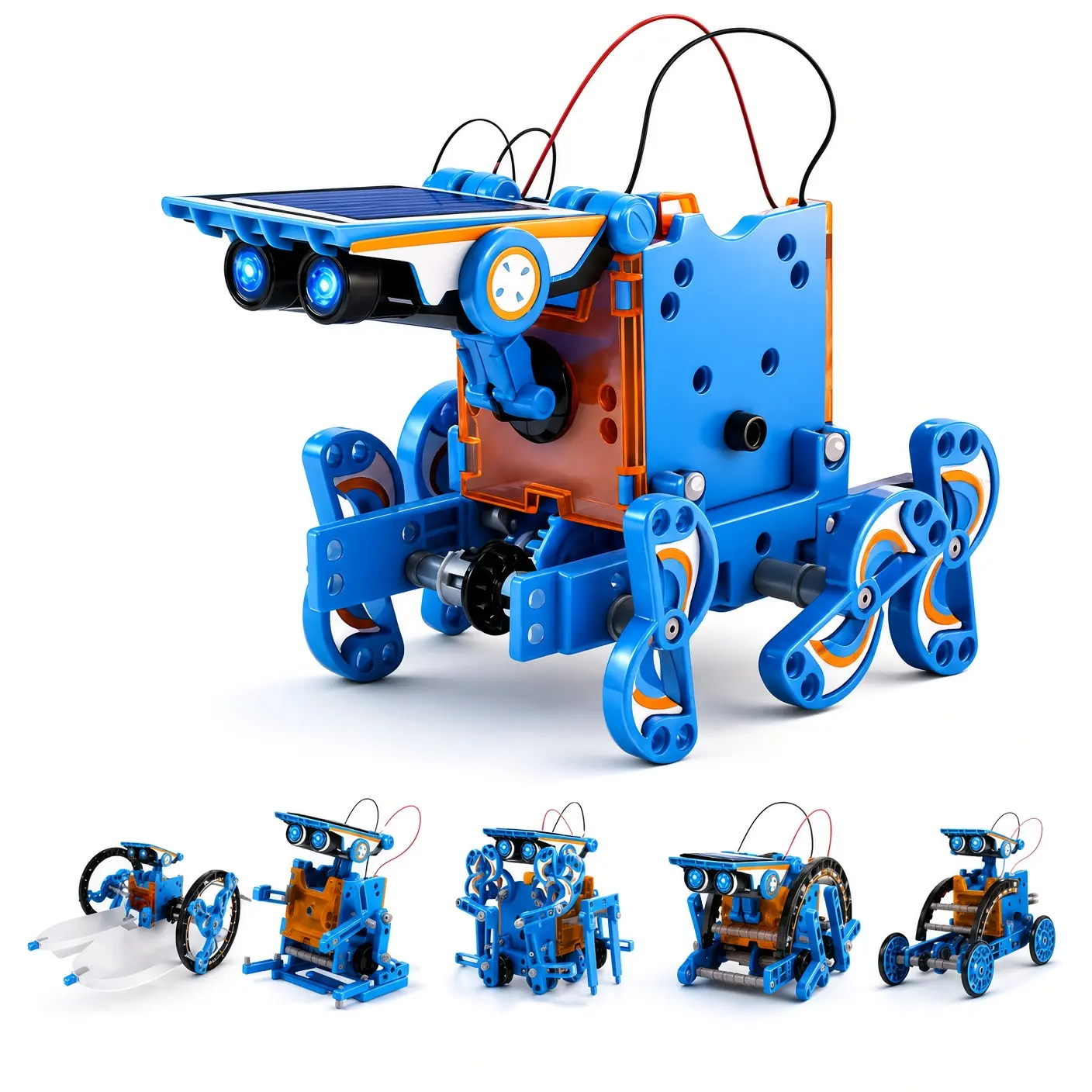 13-in-1 Solar Robot Building Kit for Kids, DIY STEM Robotics Set with Solar Panel, Rebuildable Moving Models, Hands-On Science and Engineering Activity, Gift for Boys and Girls