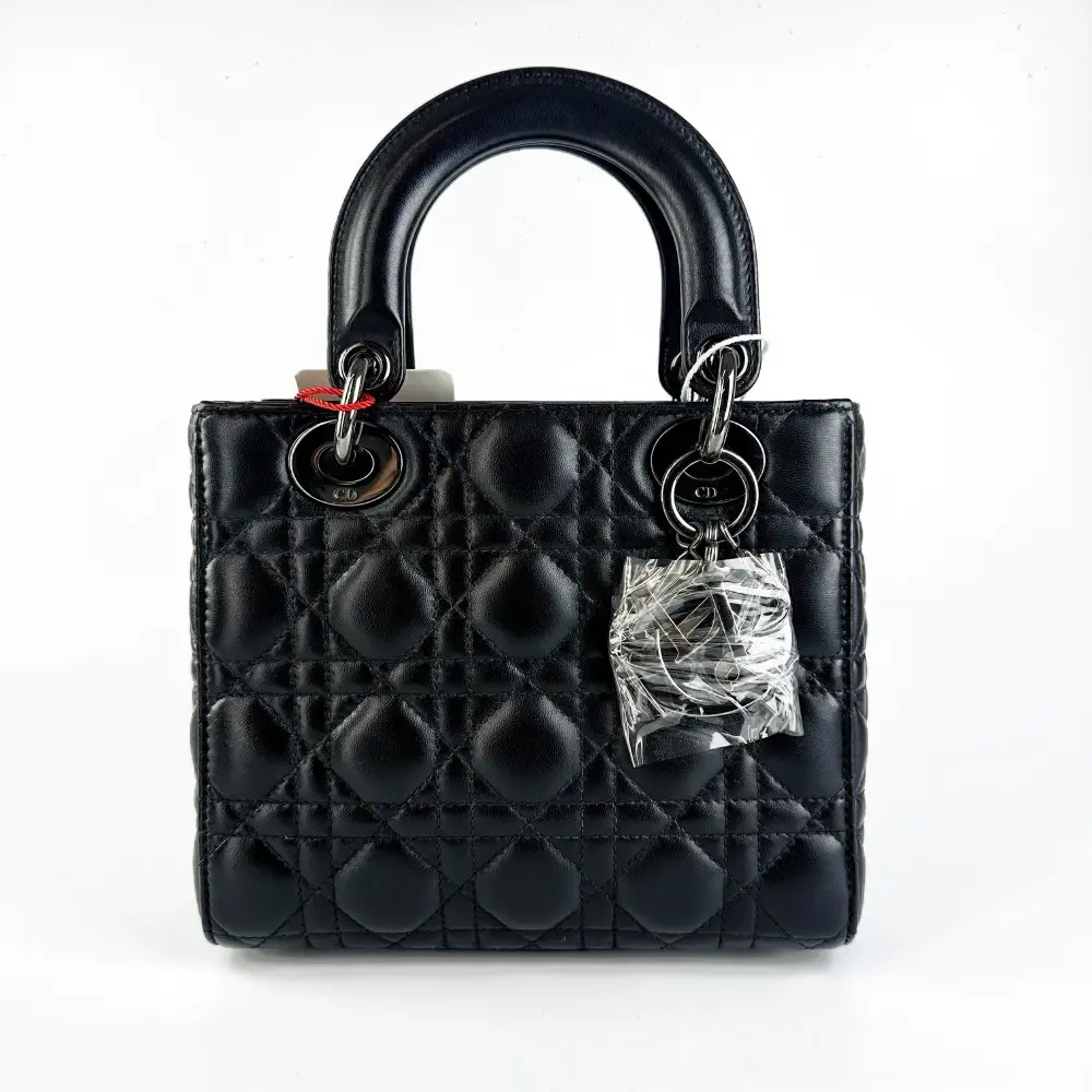 Pre-owned Dior Lady Ultra Matte Cannage Calfskin Bag【861】