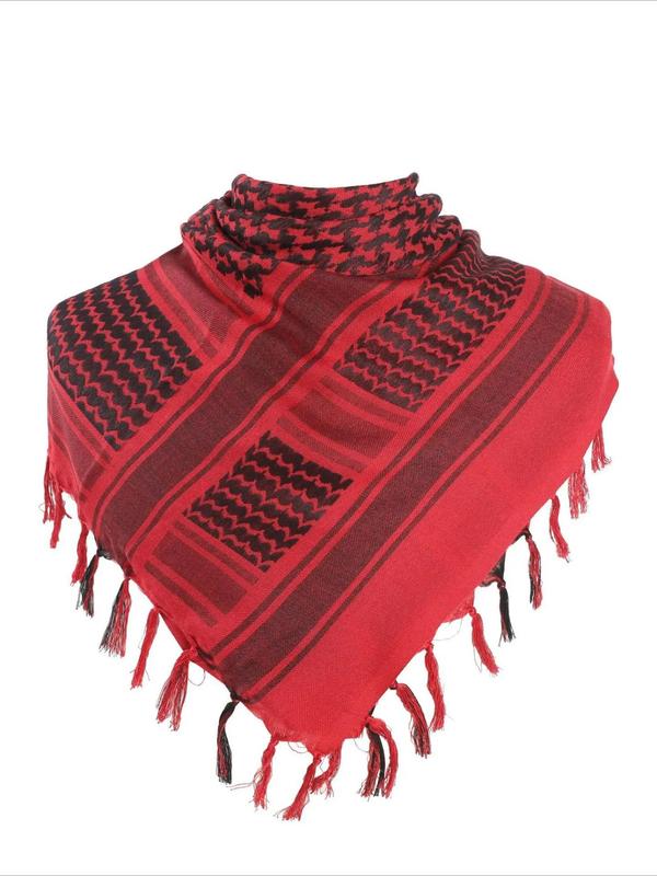 Tactical Hunting Scarf, Neck Scarf, Arab Wrap with Tassel, Tactical Desert Scarf, Fashion Accessories for Men & Women