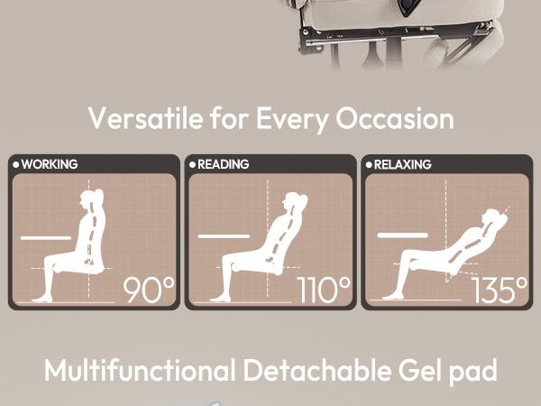 Dowinx Gaming Chair Breathable Fabric Game Chair with Gel Pad and Storage Bag, Comfortable Gamer Chair with Pocket Spring Cushion, Ergonomic Computer Chair with Footrest