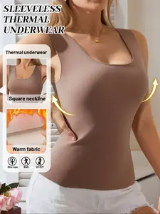 Cold Resistance for Autumn & Winter! 3-Pack Women's Thermal Tank Tops, Heat Retention, Fleece Lined & Skin-Friendly, Slim-Fitting (No Bulk), Suitable for Layering or Outer Wear