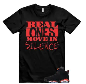 6 Reverse Infrared Black Red T Shirt Match REAL Unisex Streetwear Top