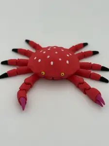 Mystic Tide Crab Fidget – Color Shift Silk Desk Figure, 7.5" Articulated Stress Relief Sensory Item for Adults & Teens, Ocean-Inspired Design High-Quality 3D Collectibles