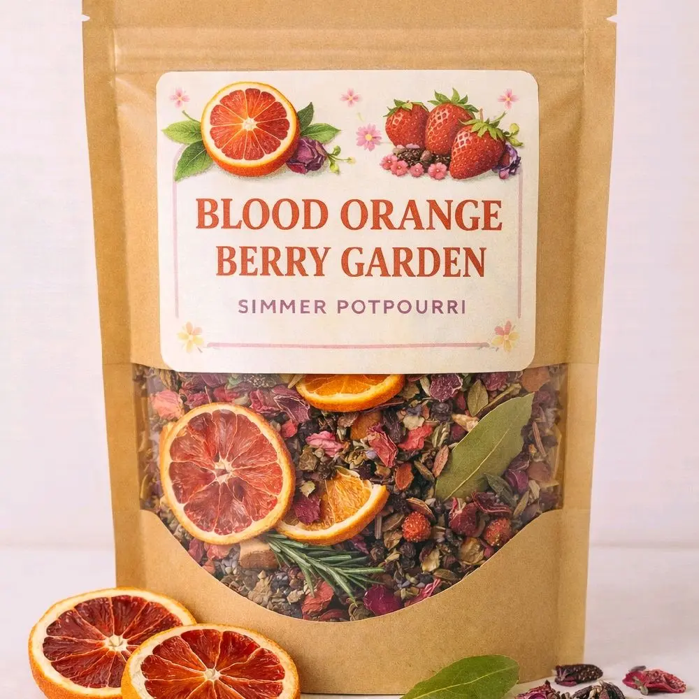 Light Dried Fruit Fruity Blend Potpourri Freshener - Blood Orange Berry Citrus Scent, Natural Scents, Small Batch, Farmhouse Stove-Top Aroma, Spring Home Fragrance, Easter Decor Gift