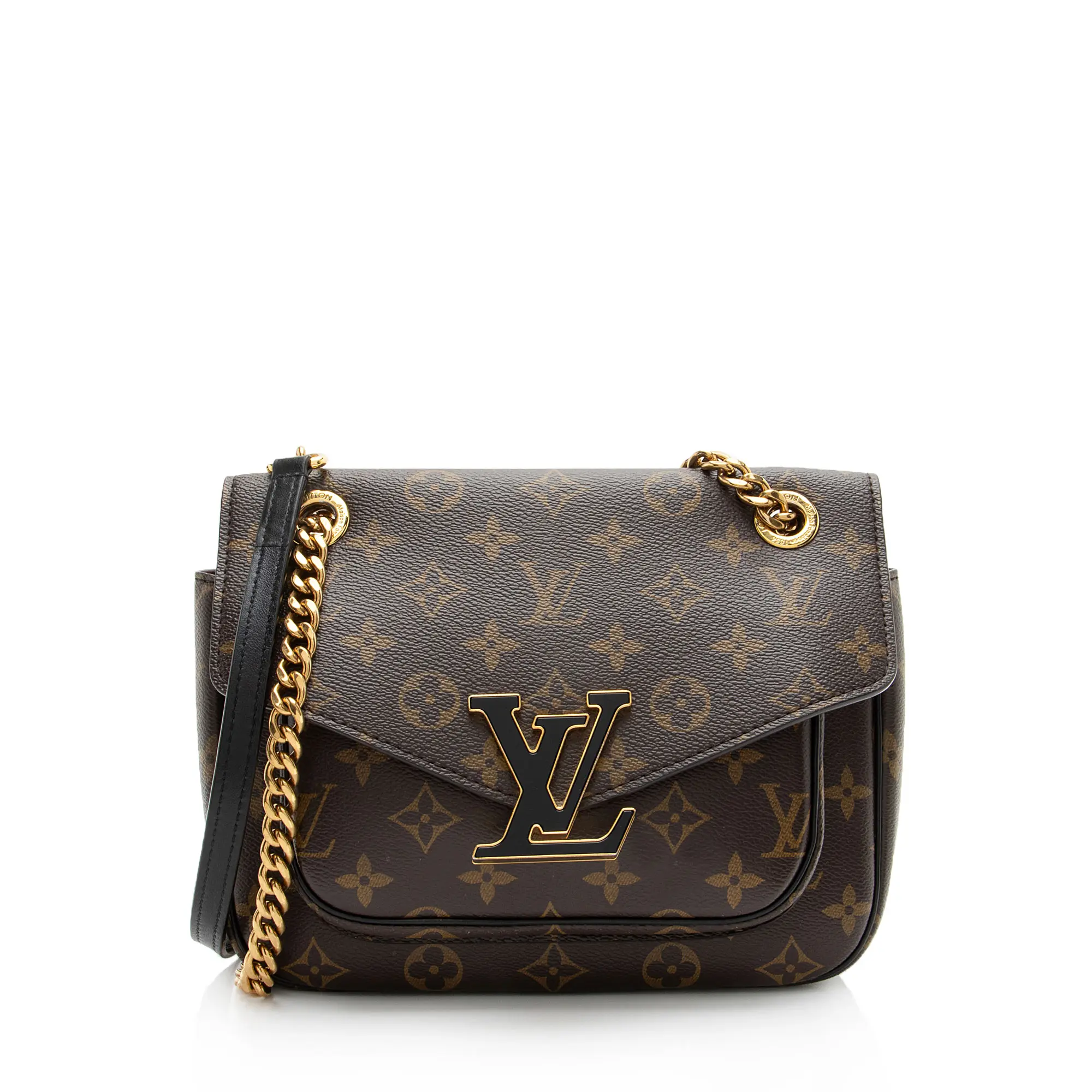 Pre-owned Louis Vuitton Leather Shoulder Bags Monogram Canvas Passy Shoulder Bag