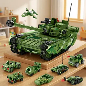 691 Pieces Tank Building Toy, Building Block Kit, Multiple Play Modes and Shape Transformations, Perfect Gift for Holidays, Fun and Educational Kids' Toy