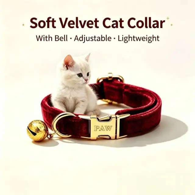 Cat Bell Collars for Cats, Large Size, Elegant Bell Design, Chic Colors, Pet Collar for Peace of Mind
