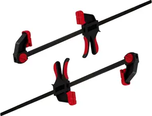 24 Inch Bar Clamps for Woodworking – 2 Pack Quick Release Wood Clamps with 150LB Load Capacity for DIY Repair & Cabinet Work
