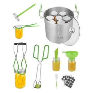 VEVOR Canning Supplies Starter Kit 9 PCS Stainless Steel Water Bath Canning Set Kitchen Utensils