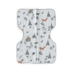 Cotton Muslin Burp Cloth - Forest Friends