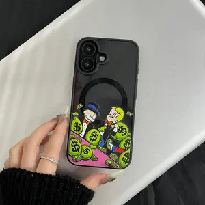 “Money Bag” Cartoon Phone Case, Luxury Lifestyle Design, Shock-Resistant Case for iPhone 17, 16, 15, 14, and 13—The Perfect Gift for iPhone 17 Pro, 16 Plus, and 15 Pro Max