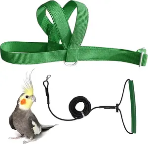 Adjustable bird chest and back strap, includes an 80-inch (approximately 203.2 cm) belt; outdoor flight kit training rope/release rope; suitable for birds including parrots and Hyacinth macaws.