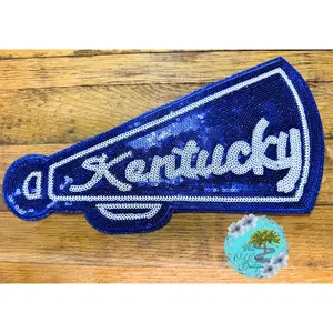 Wildcat Megaphone Sequin 11” Iron-On Patch